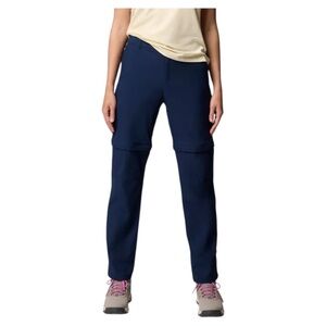 COLUMBIA Omni-Shade Sun Protection 4S Hiking PFG Convert to Shorts Navy EUC